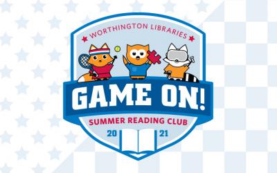 Game On logo featuring Asparagus Fox, Winston Owl and Ricky Raccoon