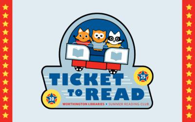 Ticket to Read logo for Summer Reading Club 2025