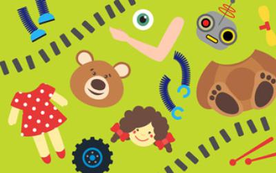 Doll, stuffed animal and robot body parts