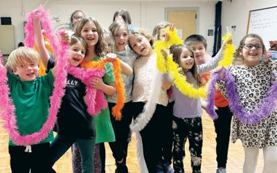 Group of children at K-pop dance class