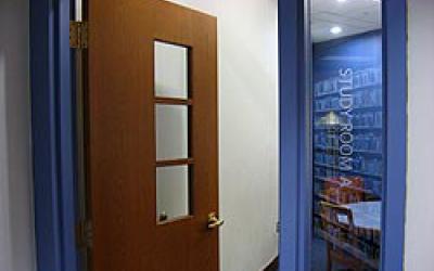 Looking inside Northwest Library study room A