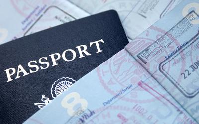 Stack of US passports