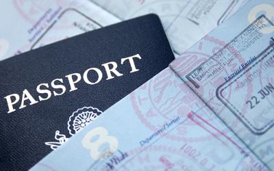 Stack of US passports