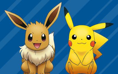 Eevee and Pikachu pokemon