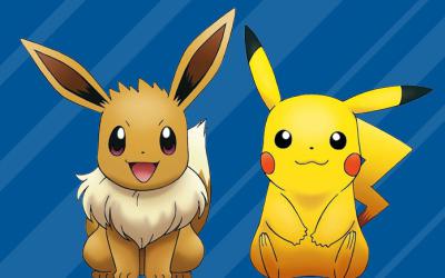 Eevee and Pikachu pokemon