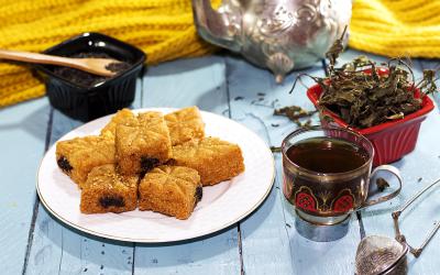 North African sweet food and tea